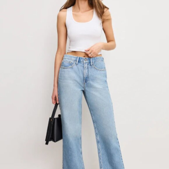 Good American | Women's | Good 90'S Crop Relaxed Jeans - Picture 4 of 8